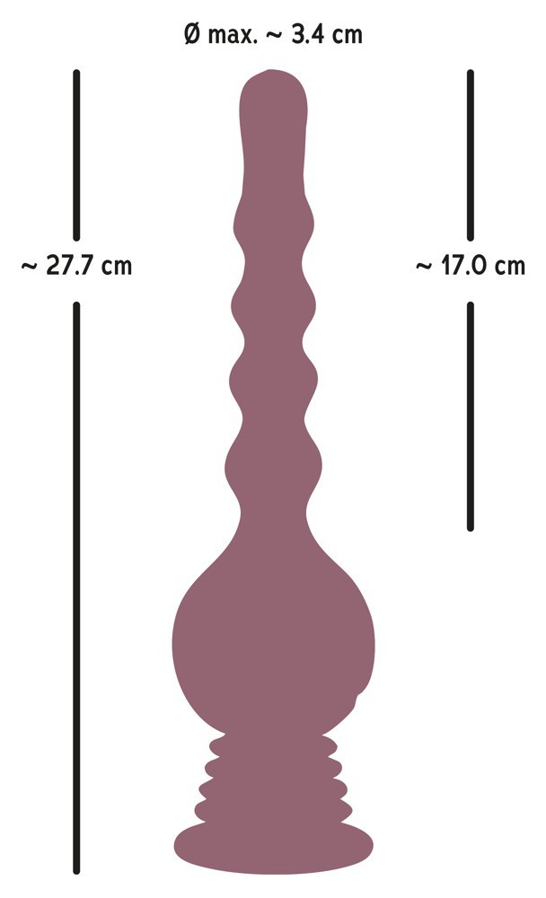 Anální gyro vibrátor Turbo Shaker Anal Lover s dálkovým ovládáním (27,7 cm)