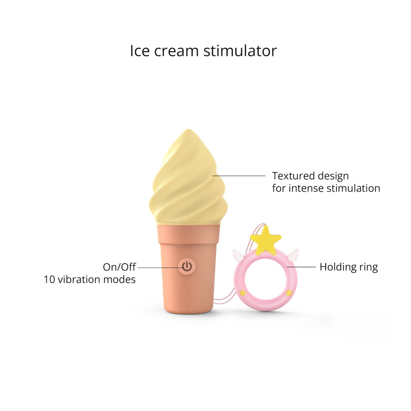 Minivibrátor Lovely Ice Cream (9,6 cm)