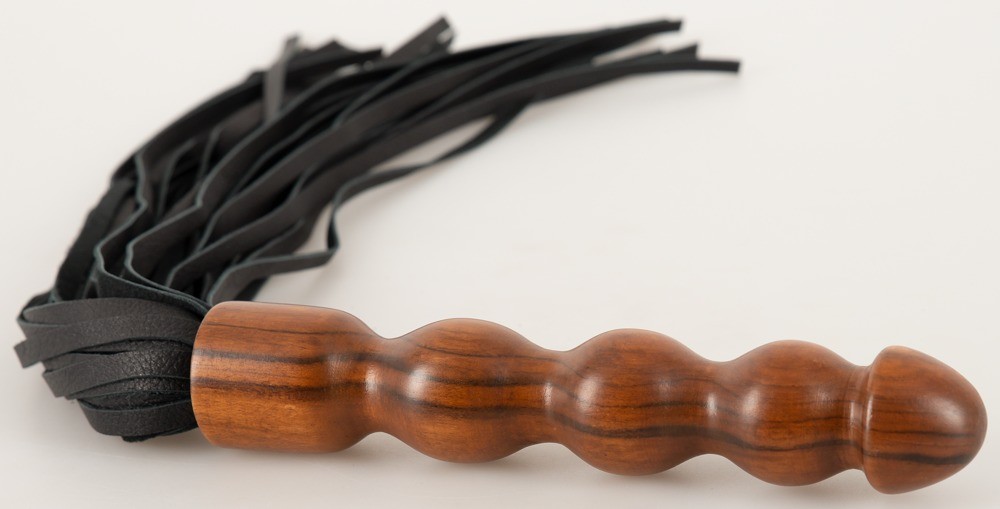 Kožené důtky Wooden (60 cm)
