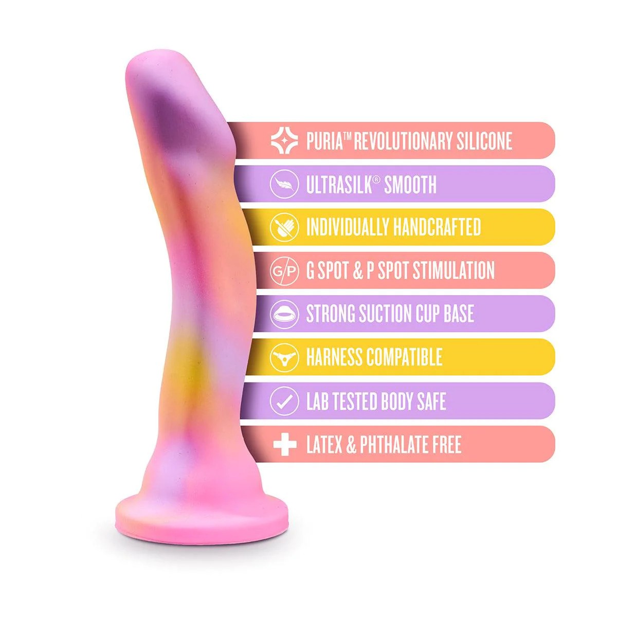 Silikonové dildo s přísavkou Sun's Out Pink (19,5 cm)