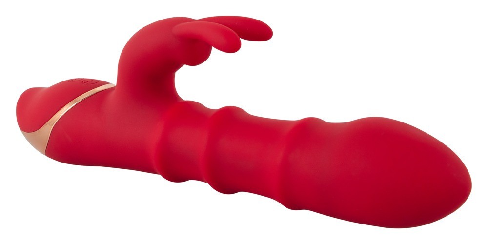 Vibrátor s výběžkem na klitoris Moving Rings (23,7cm)