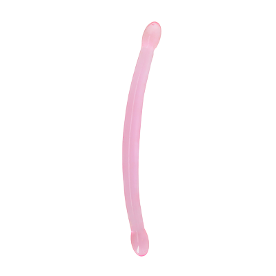 Oboustranné gelové dildo Flexi Duo (42 cm), růžové