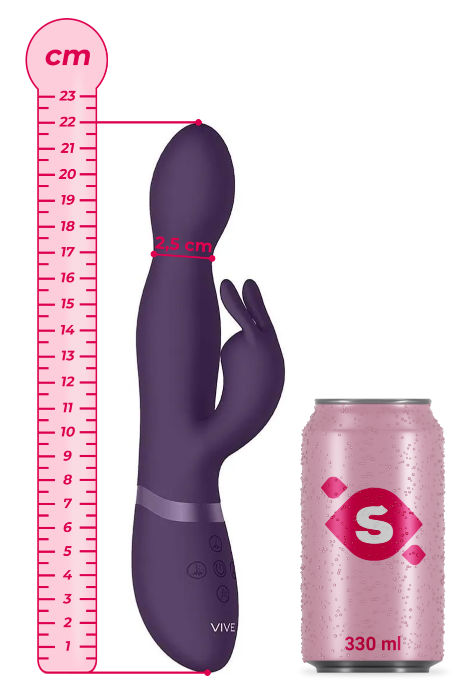 Rotační vibrátor Viver Bunny (22 cm)