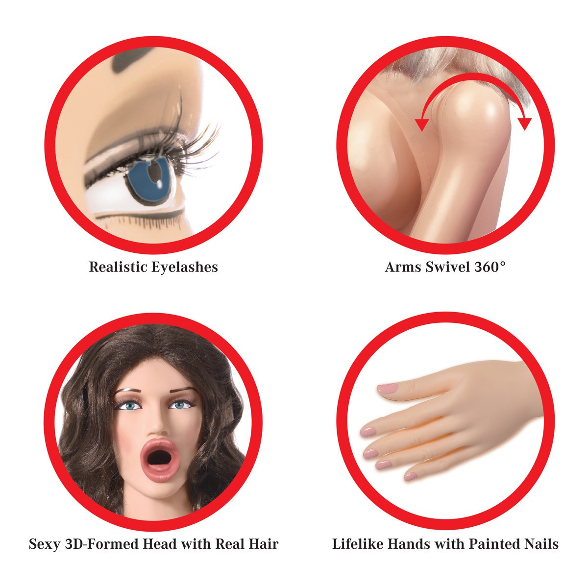 Nafukovací realistická panna B. J. Betty