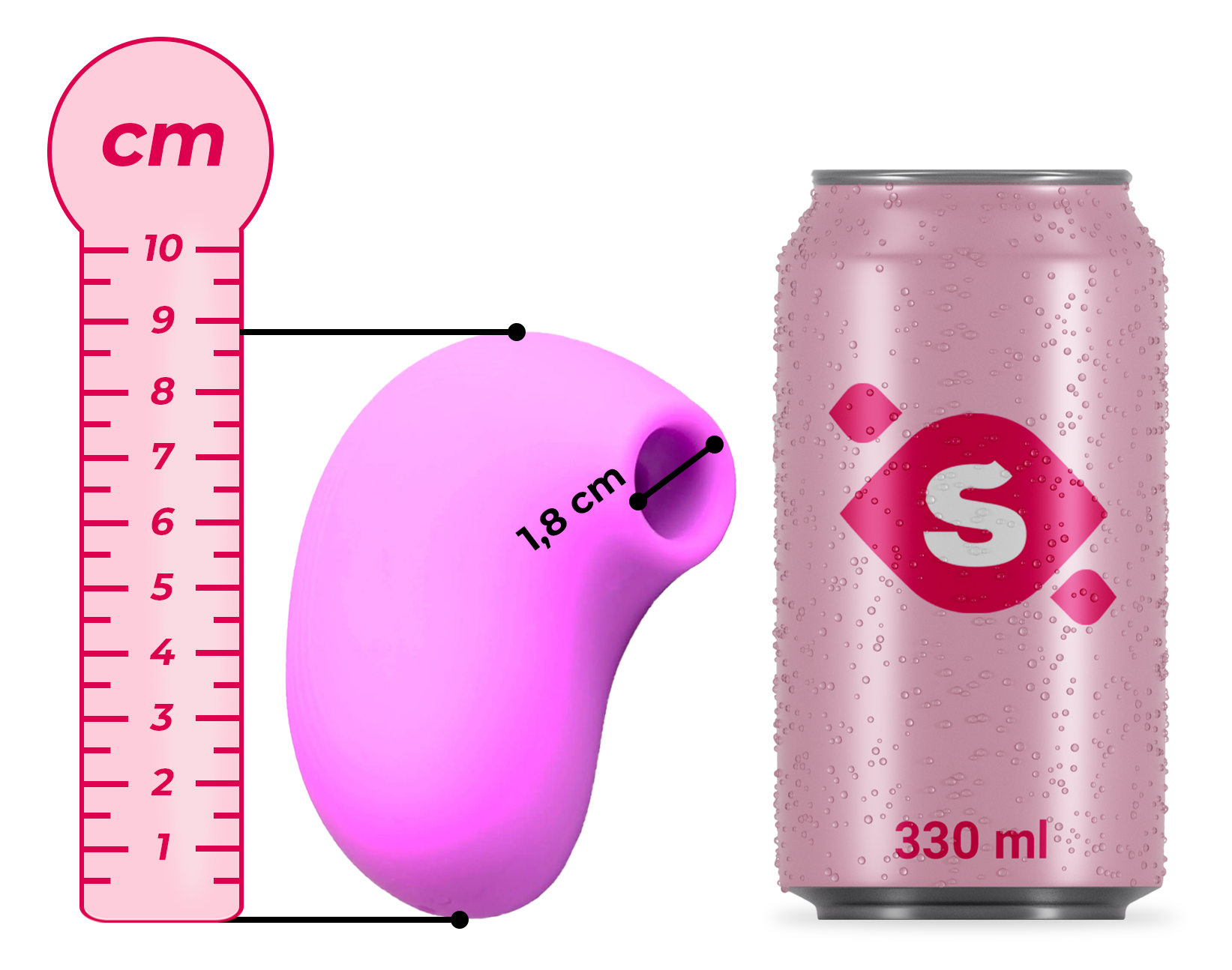 Adore Grab´n´Go tlaková pomůcka (7,8 cm) + dárek MiniWand