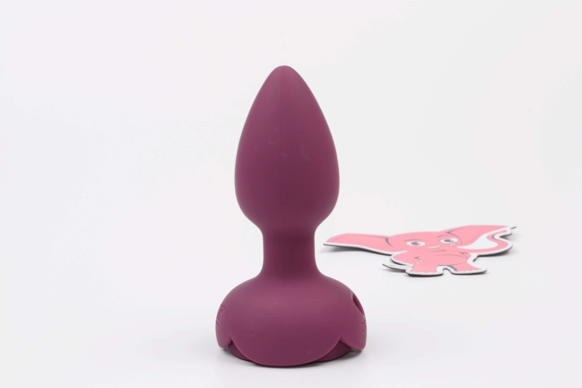 Svítící anální kolík s dotykovým tlačítkem Rose Flash (9,5 cm)