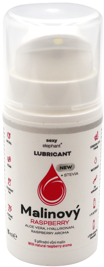 Cestovní balení Malinový lubrikační gel Sexy Elephant (15 ml)