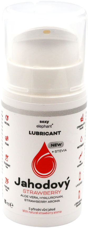 Cestovní balení Jahodový lubrikační gel Sexy Elephant (15 ml)
