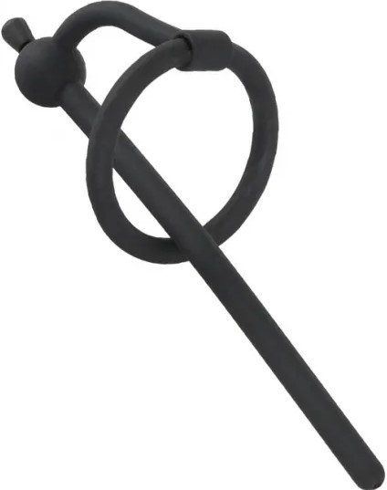 Silikonový sperma stopper s kroužkem a zátkou Pissing Pleasure (6 mm)
