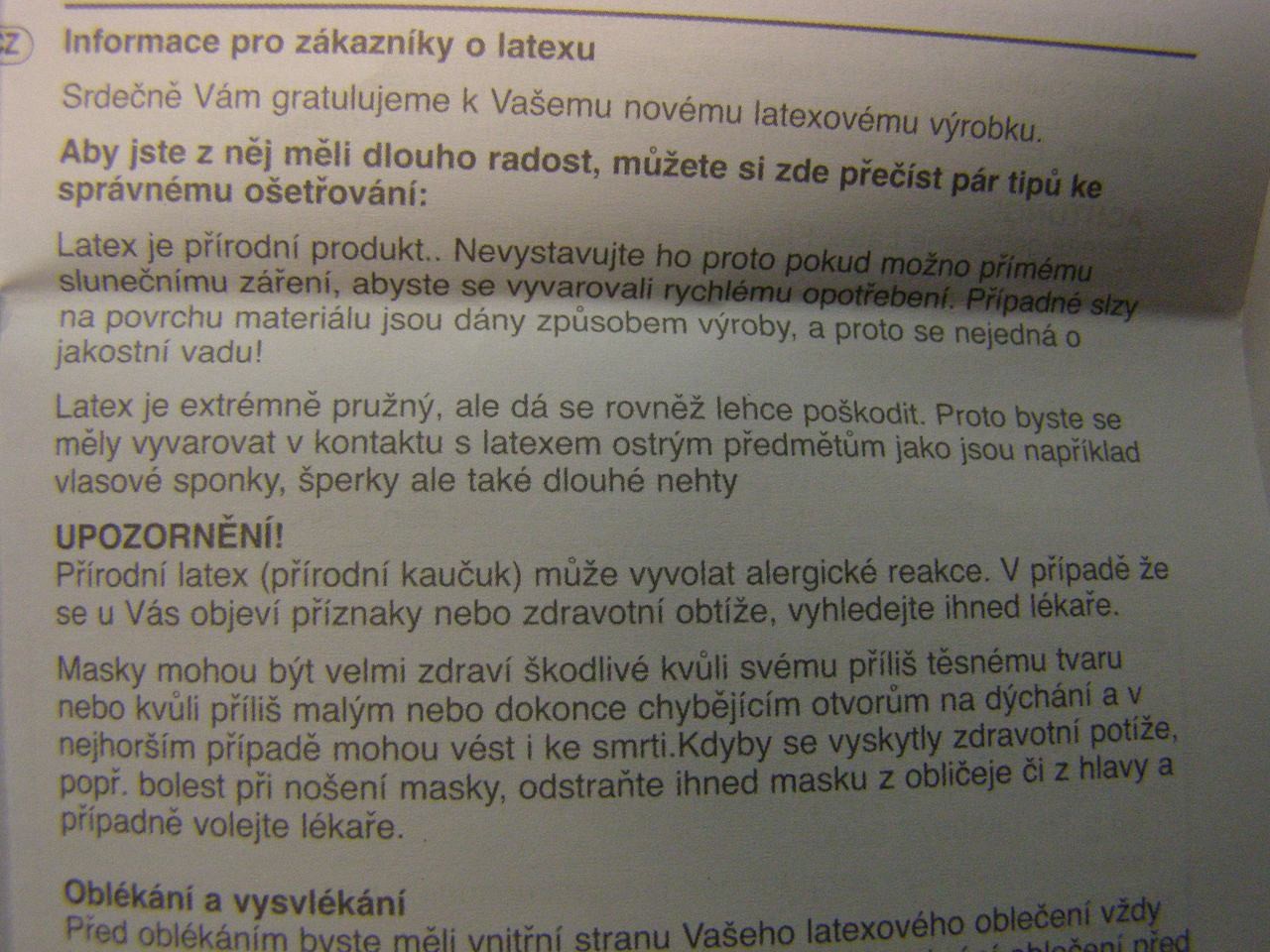 Latexové kalhotky s vnějším penisem
