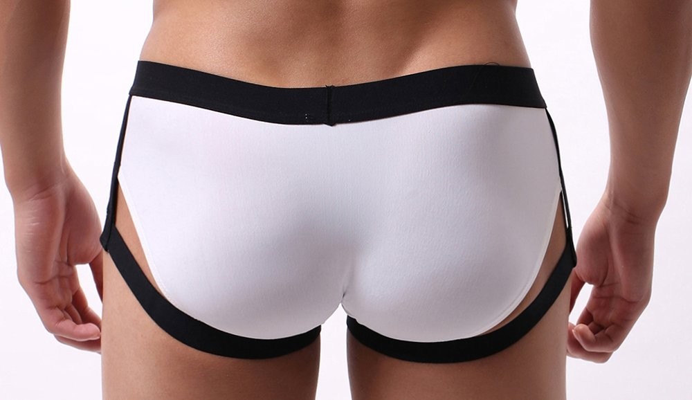 Bílé slipy s pásky Oliveres