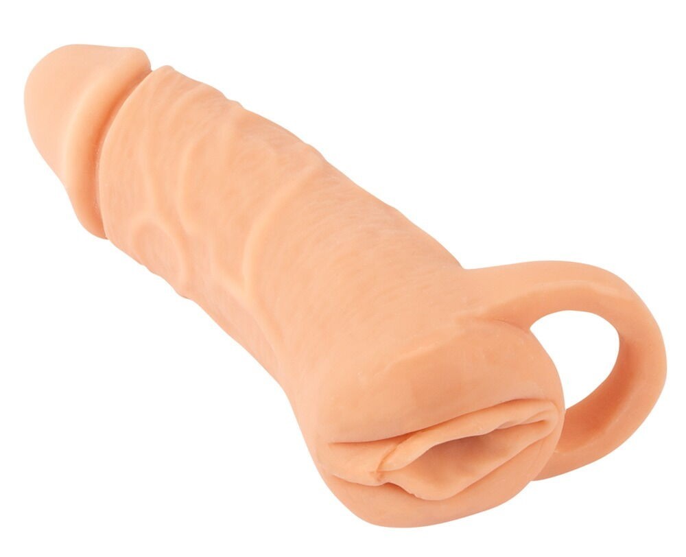Prodlužovací masturbátor Nature Skin 2v1 Extension MEDIUM