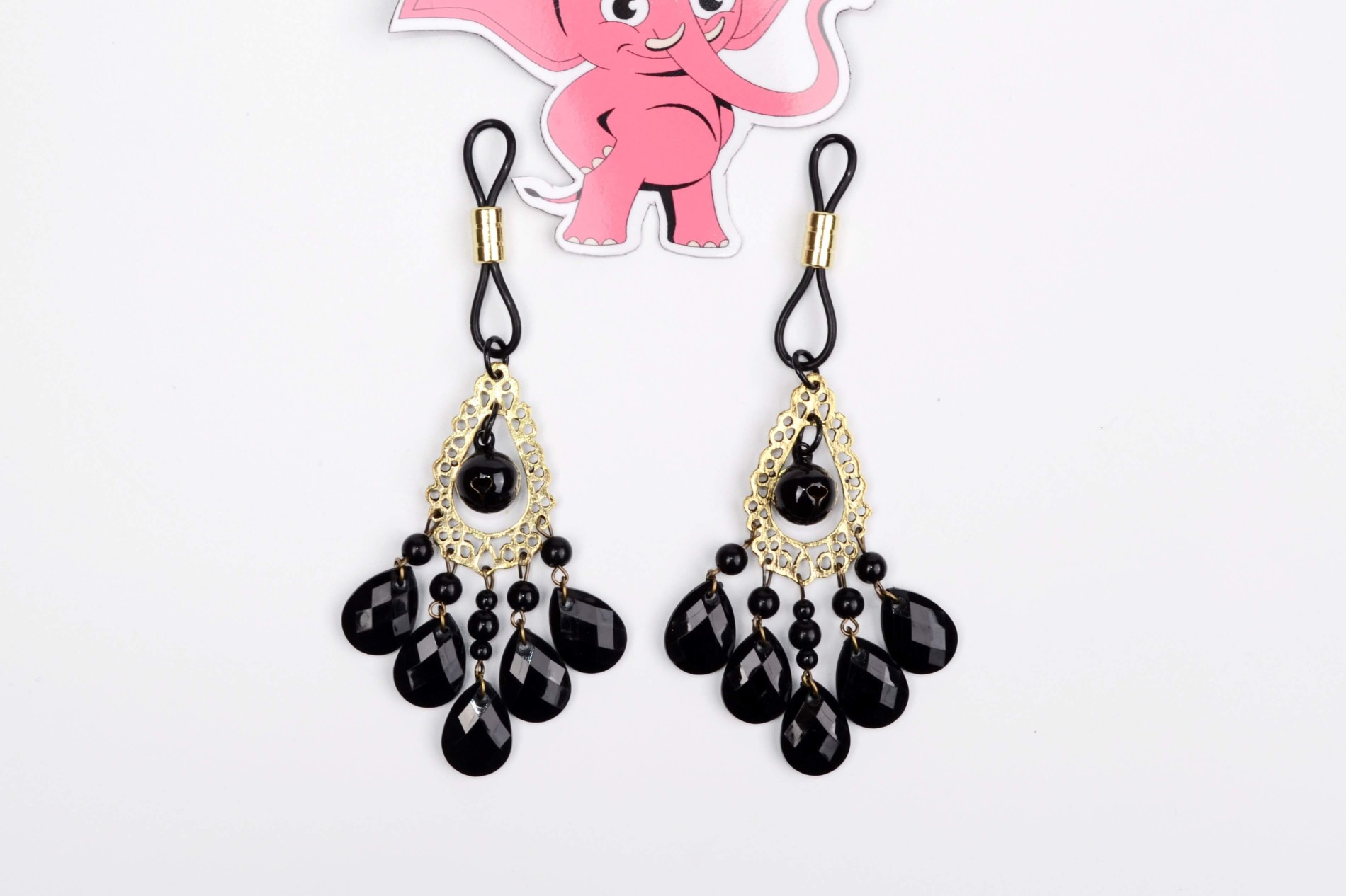 Svorky na bradavky Black Jewel