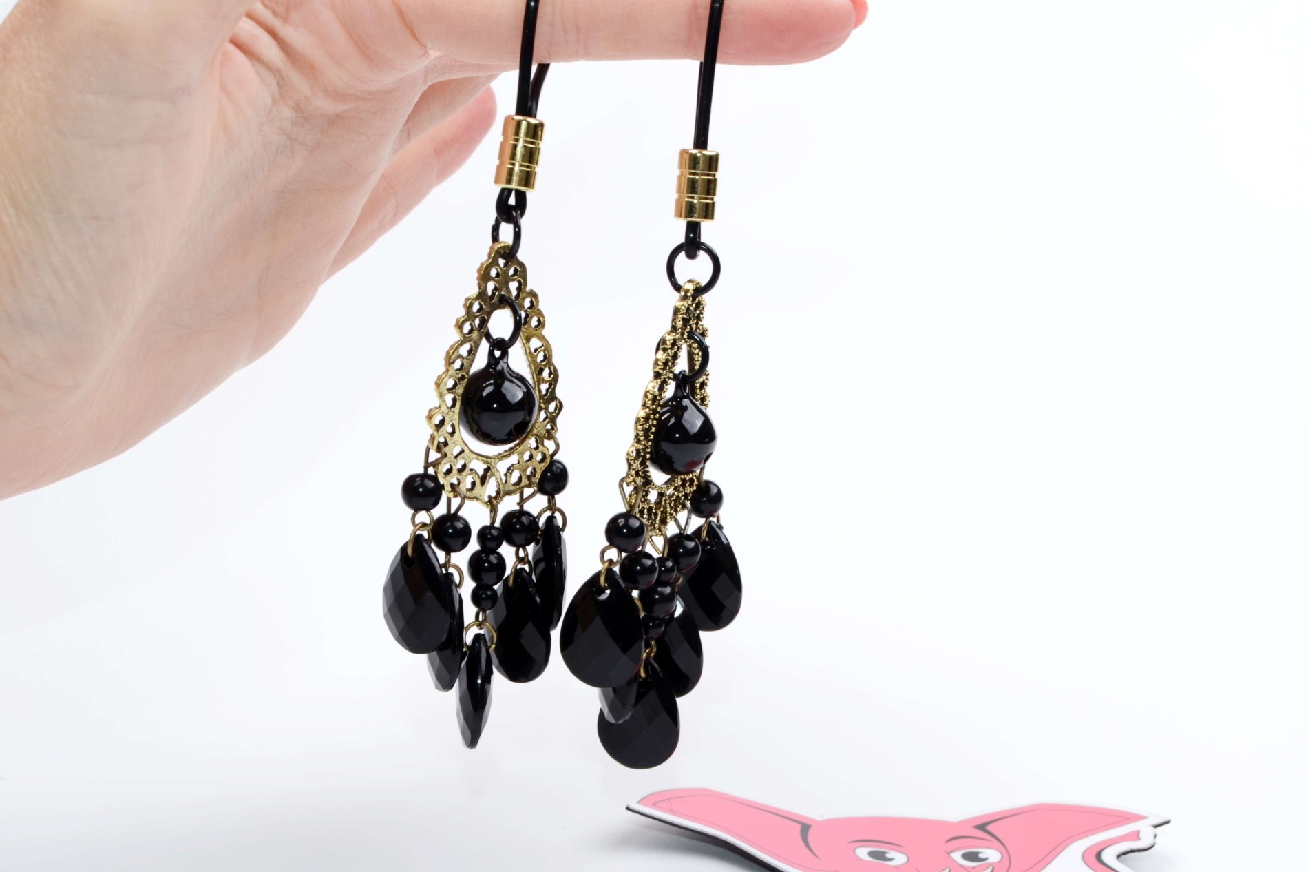 Svorky na bradavky Black Jewel