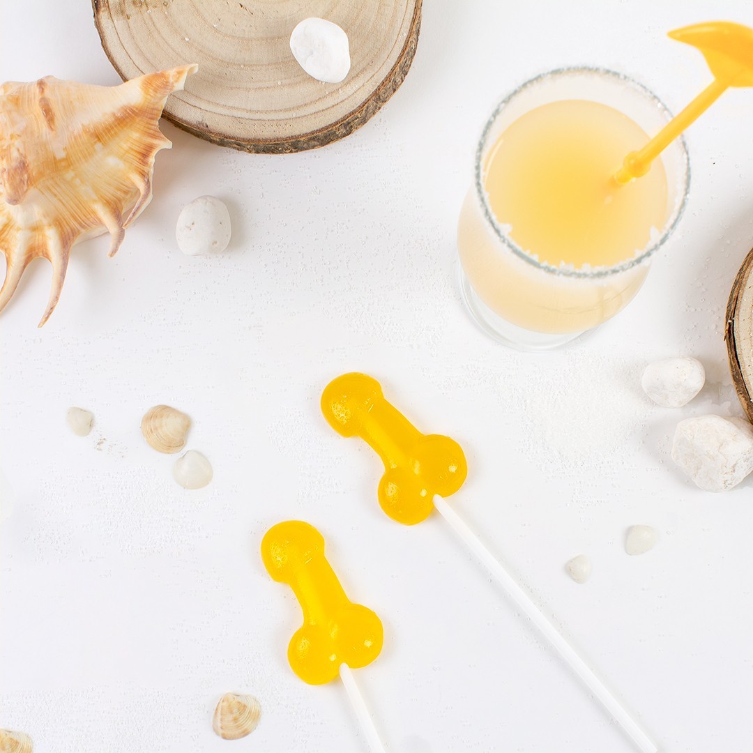 PIÑA COLADA PENIS LOLLIPOP WITH ALCOHOL