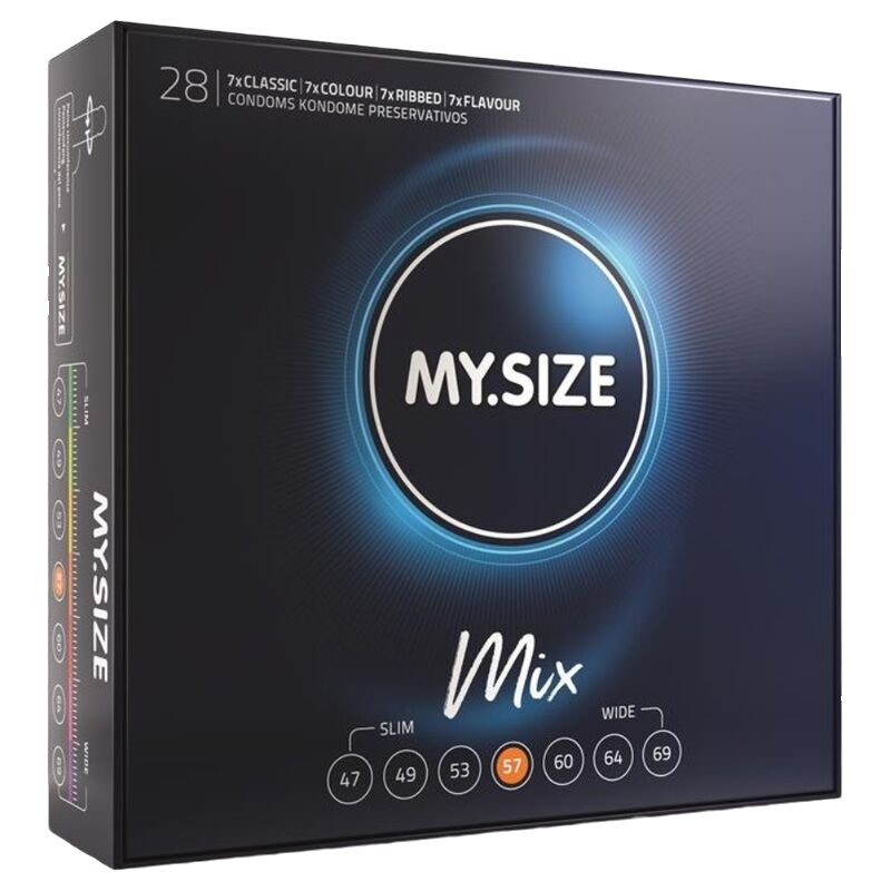 MY SIZE - MIX CONDOMS 57 MM 28 UNITS