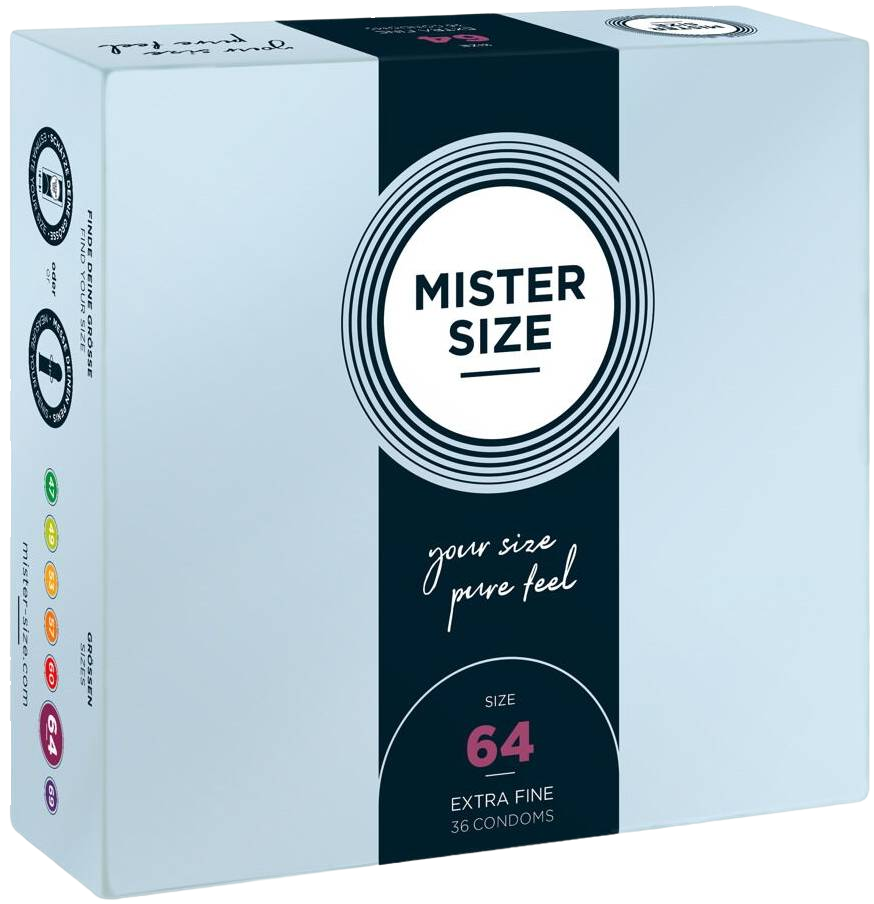 Mister Size 64mm pack of 36