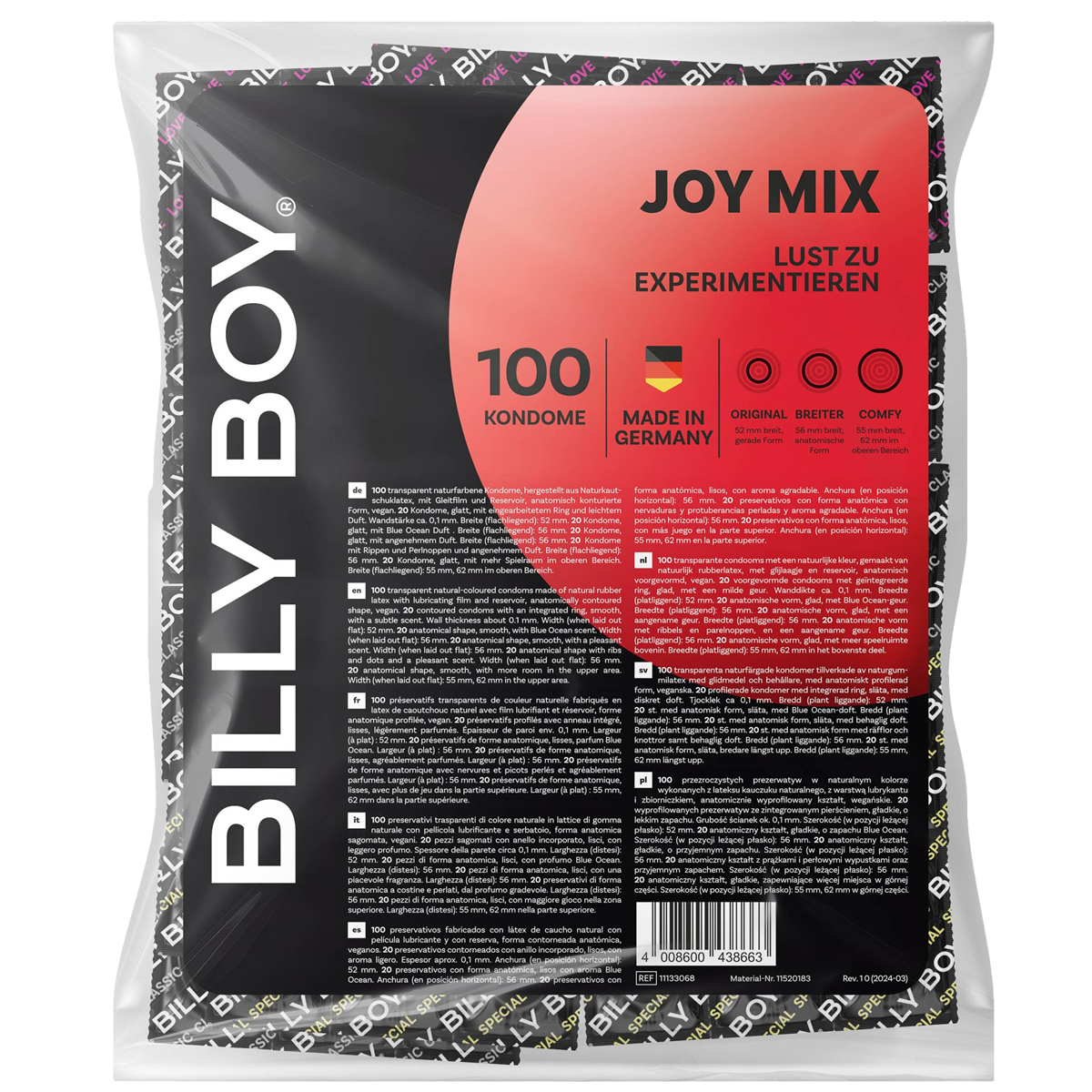 Billy Boy Bulk-Pack: Joy Mix, 100 condoms
