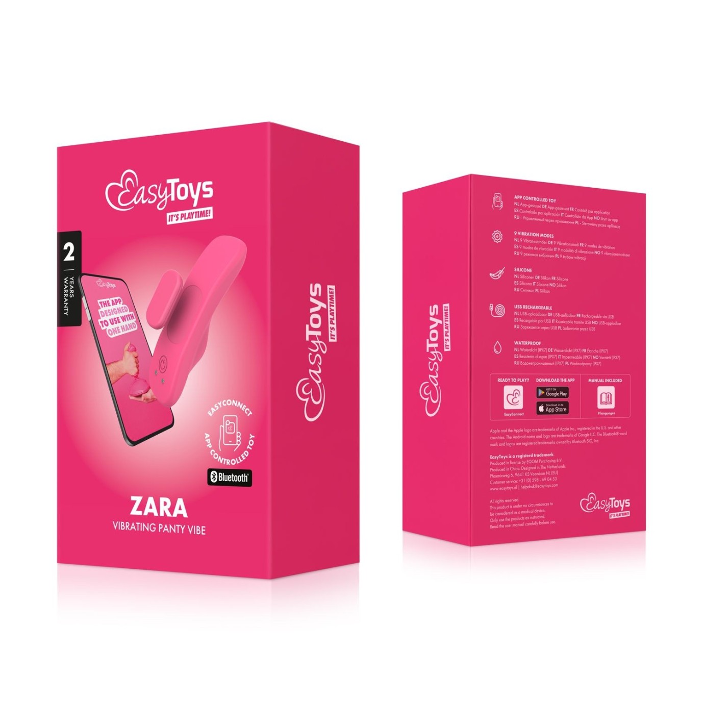 EASYCONNECT - Vibrátor do kalhotek Zara na dálkové ovládání přes aplikaci