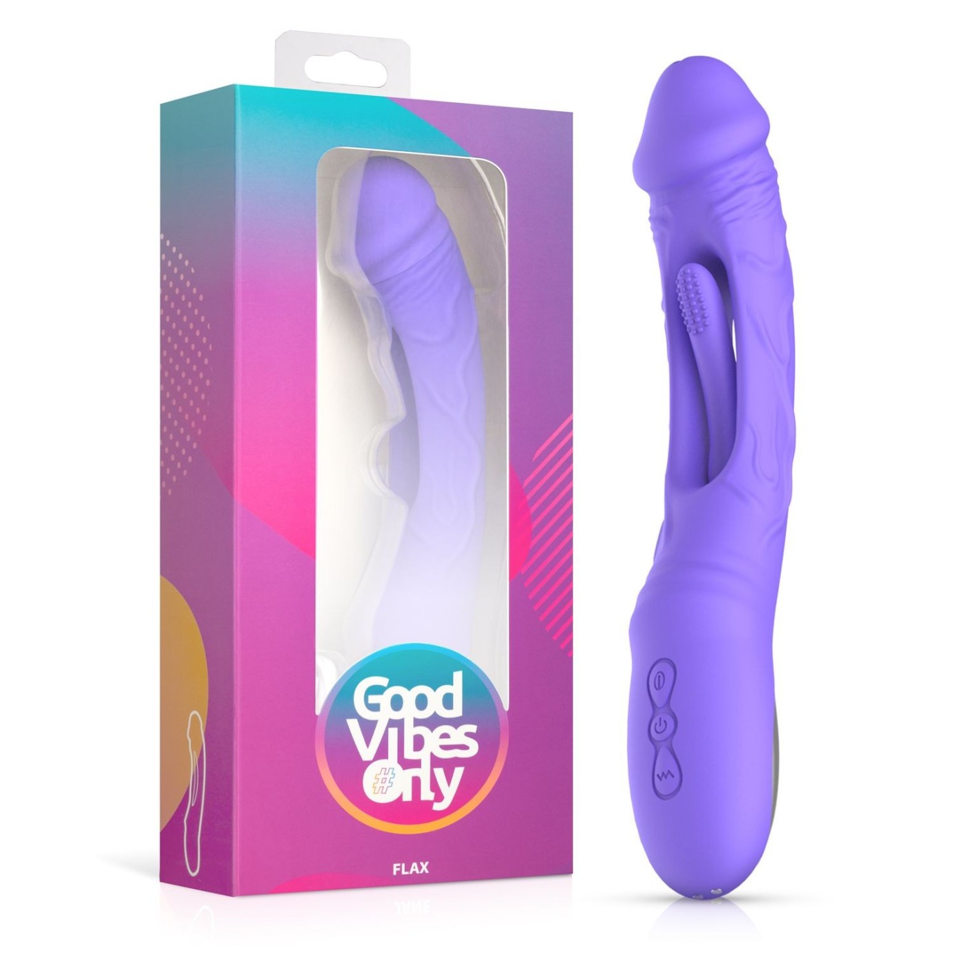 GOOD VIBES ONLY - Flax Vibrační dildo s G-bod stimulátorem