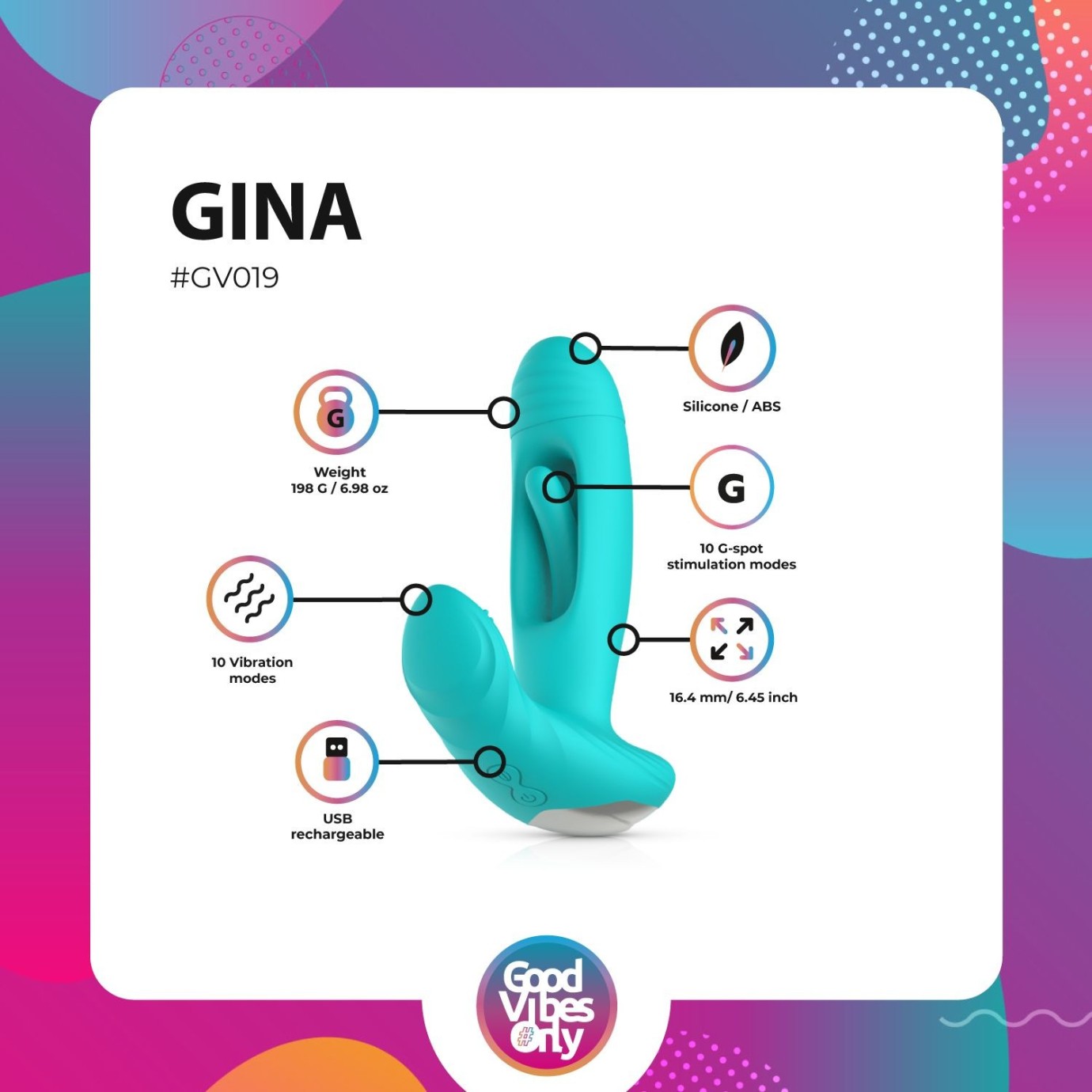GOOD VIBES ONLY - Gina Vibrační G-bod Vibrátor