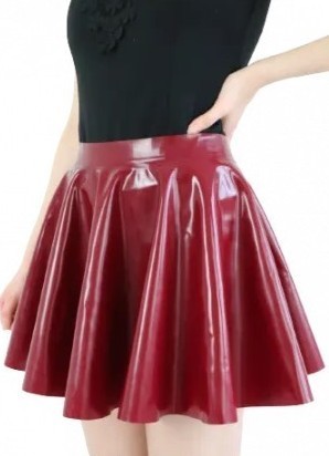 Červená latexová sukně Misty