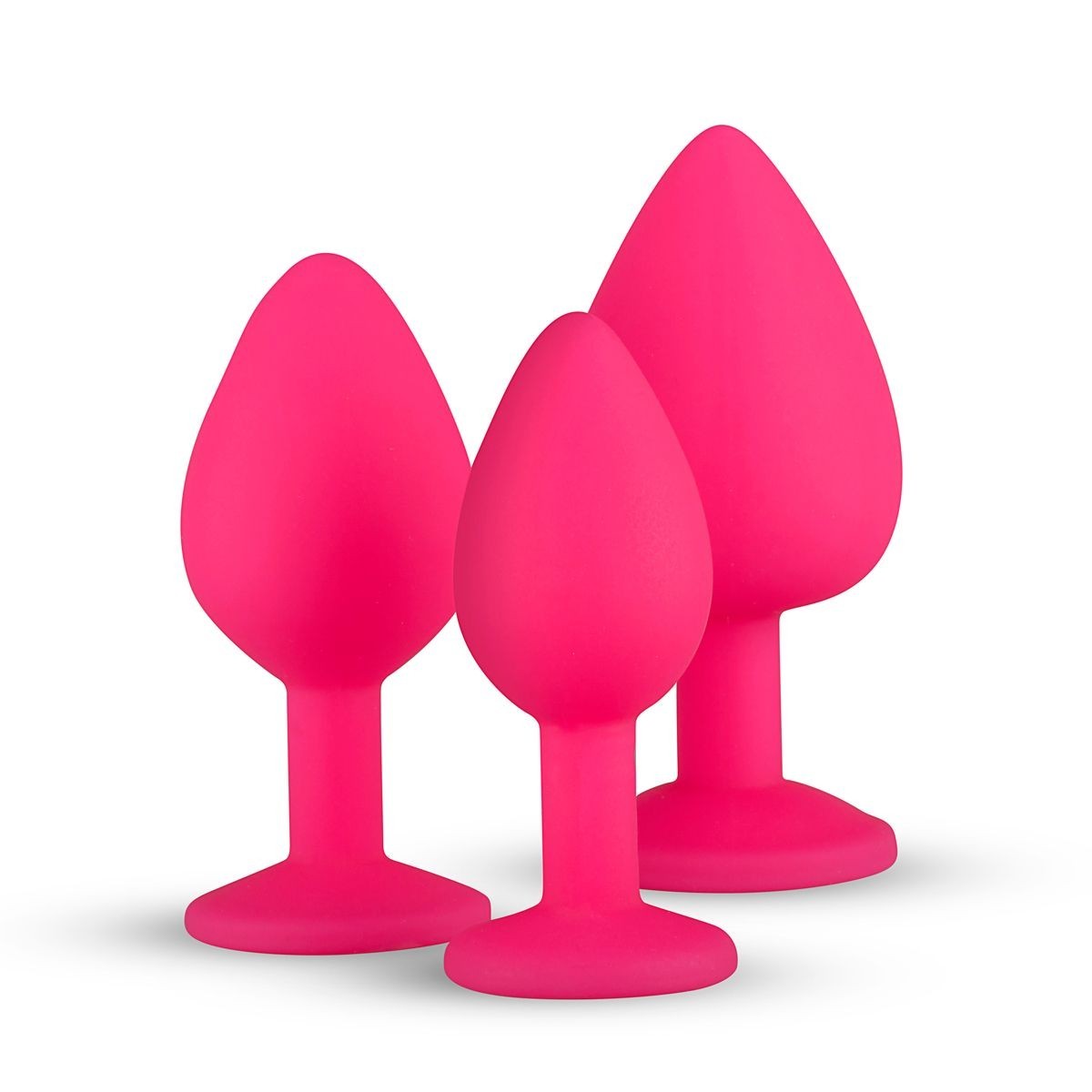 EASYTOYS ANAL COLLECTION Silikonový anální kolík s diamantem - Růžový