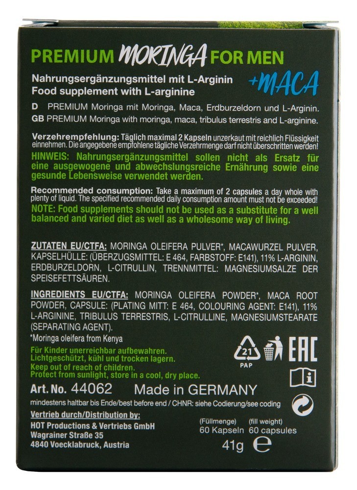 HOT BIO Moringa Man kapsle 60ks