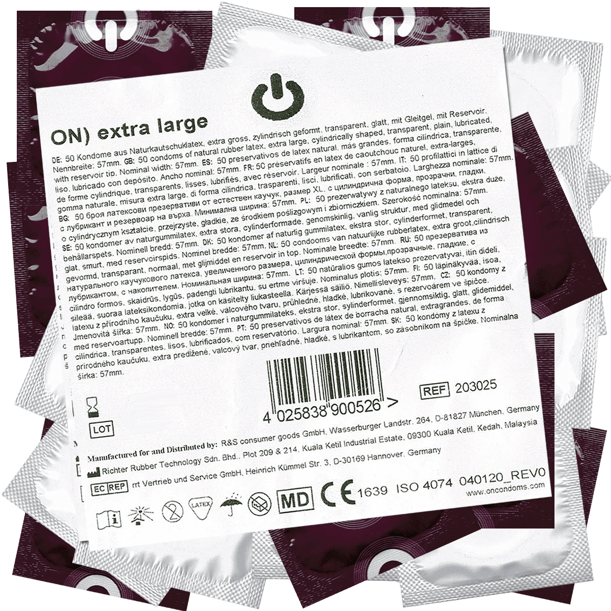 On) Bulk-Pack: Extra Large, 50 wide condoms