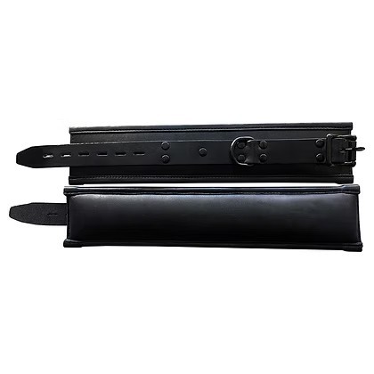 ROUGE Leather Padded Ankle Cuffs Black with Black Accessories