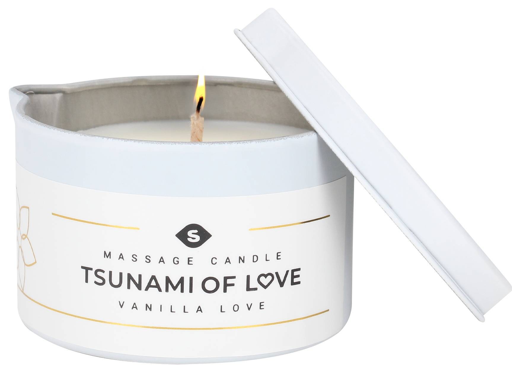 Masážní svíčka Tsunami of Love Vanilla Love (100 ml)