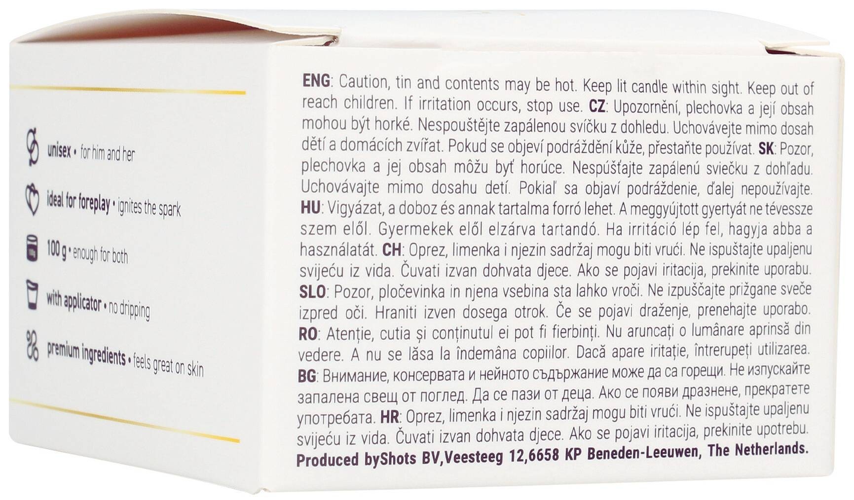 Masážní svíčka Tsunami of Love Vanilla Love (100 ml)