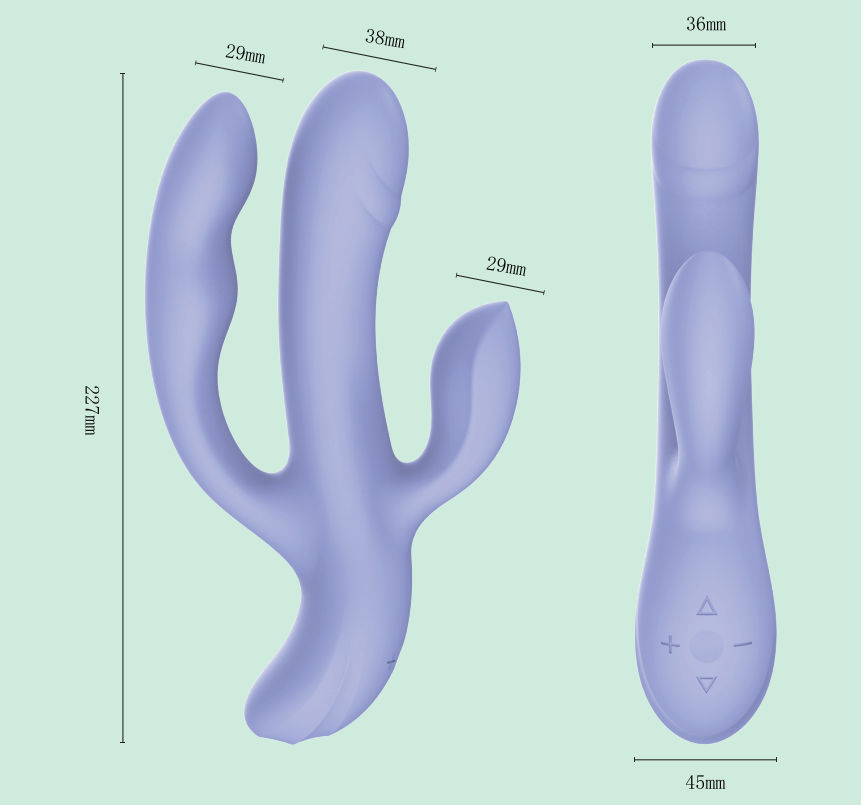 Trojitý vibrátor Triple Bliss (22,7 cm)