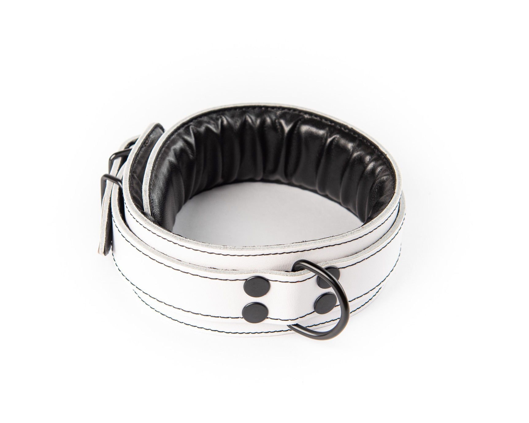 Kožený obojek z bílé kůže Sexy Elephant – Aria Collar