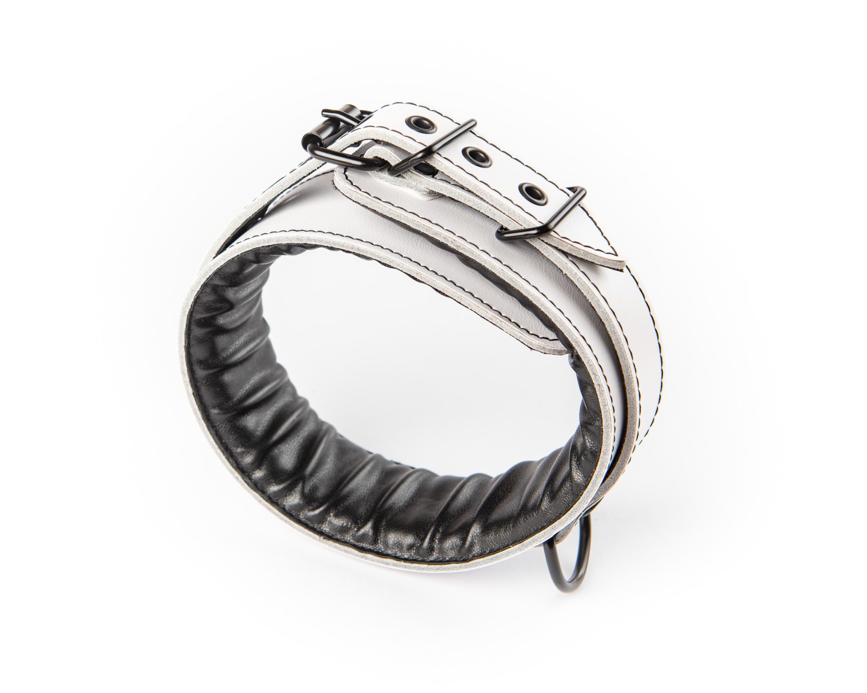 Kožený obojek z bílé kůže Sexy Elephant – Aria Collar
