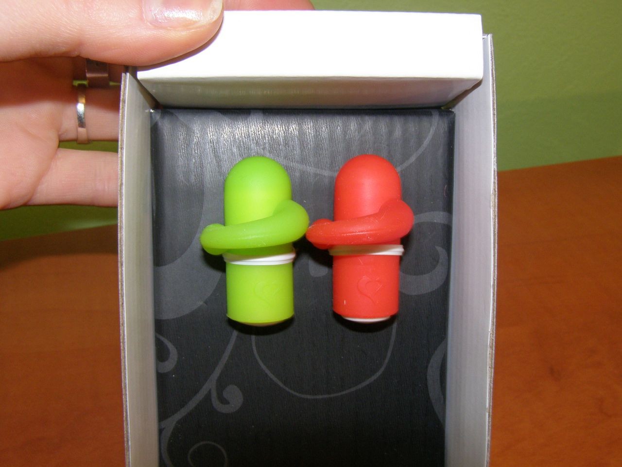 Silikonové minivibrátorky na prst RedGreen