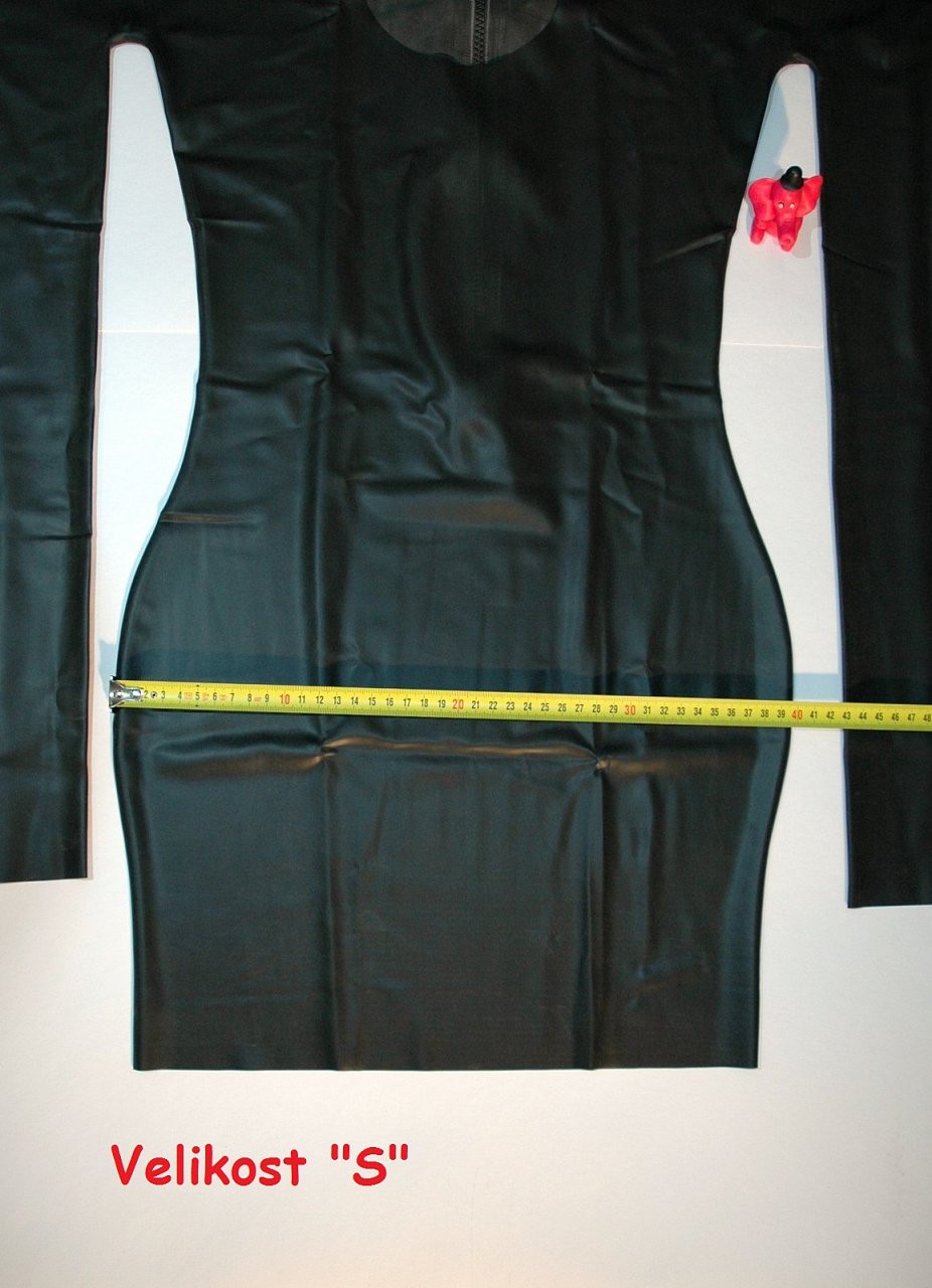 Latexové šaty - rozměry \"S\"