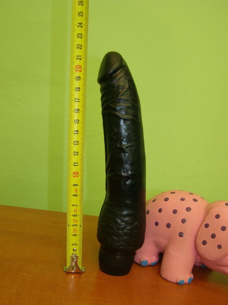 Vibrátor gelový černý,  velikost 20 cm