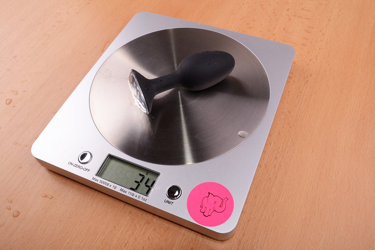 Anální kolík Black Diamond, kolik váží malá velikost