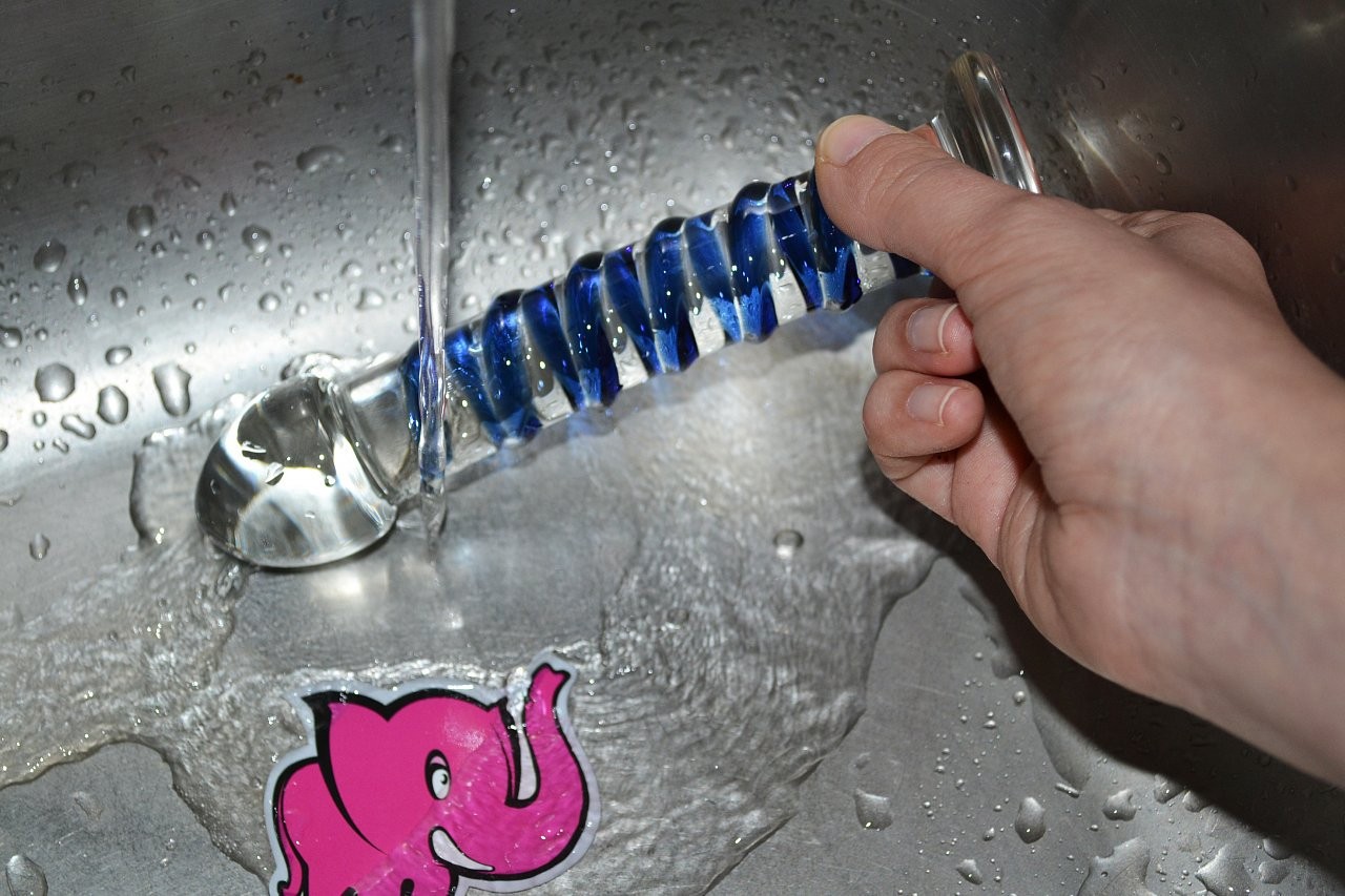 Skleněné dildo Arts Clair Bleu (17 cm)