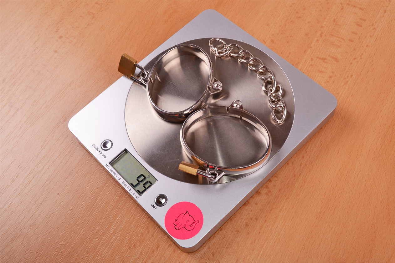 Kovová pouta Chained Love – celková váha