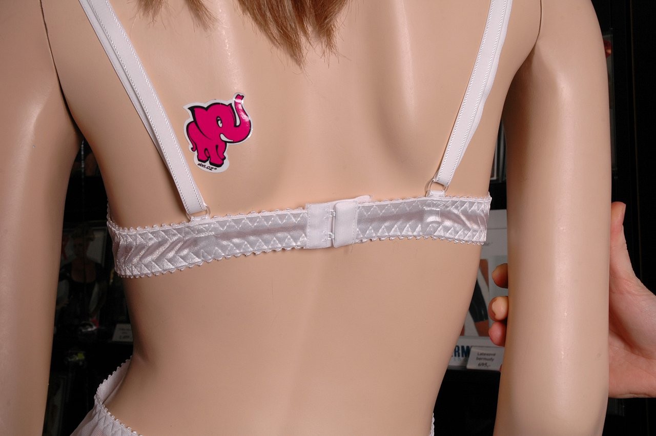 Košilka Vilma s holými zády, bílá