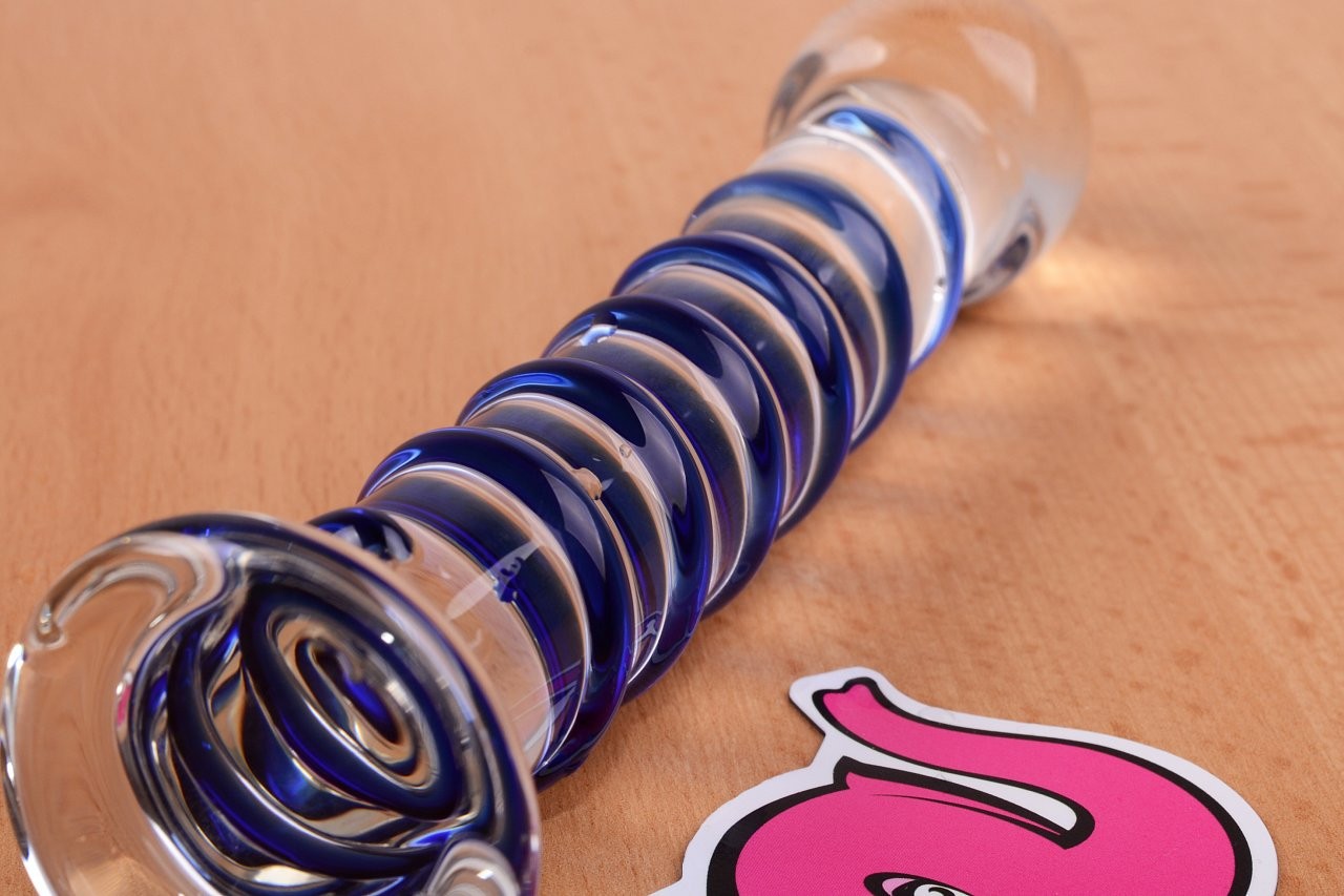 Skleněné dildo Arts Clair Bleu (17 cm)