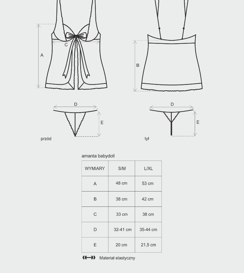 Obsessive košilka Amanta Babydoll