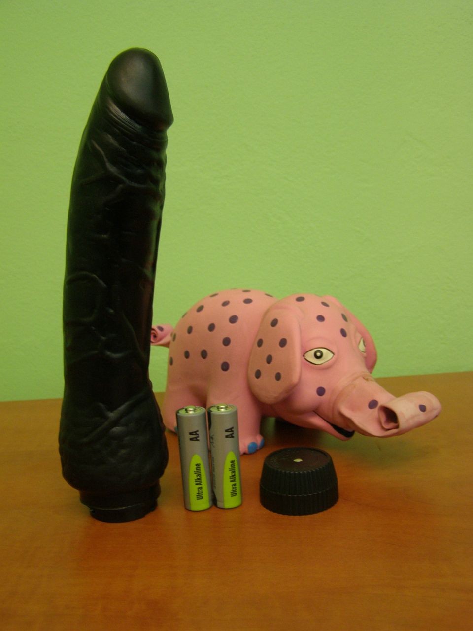 Vibrátor gelový černý,  velikost 20 cm