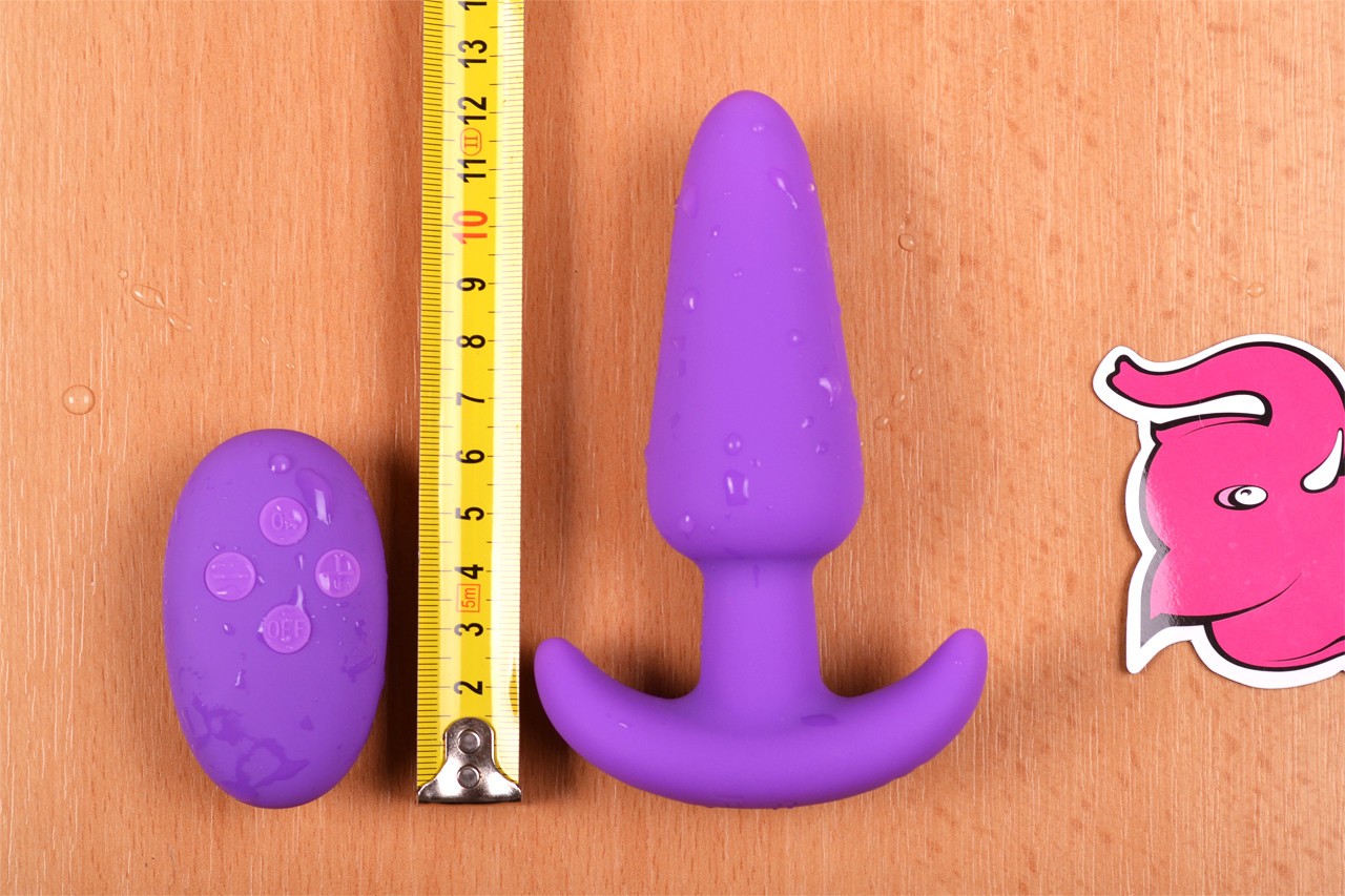 Vibrační anální kolík Orchid Zen s ovladačem, starší verze, rozměry