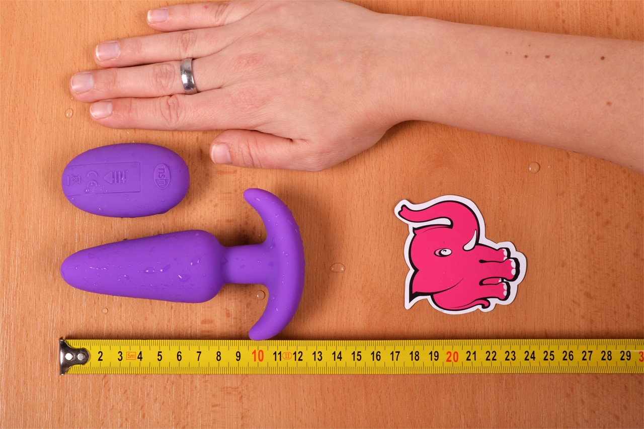 Vibrační anální kolík Orchid Zen s ovladačem, starší verze, rozměry