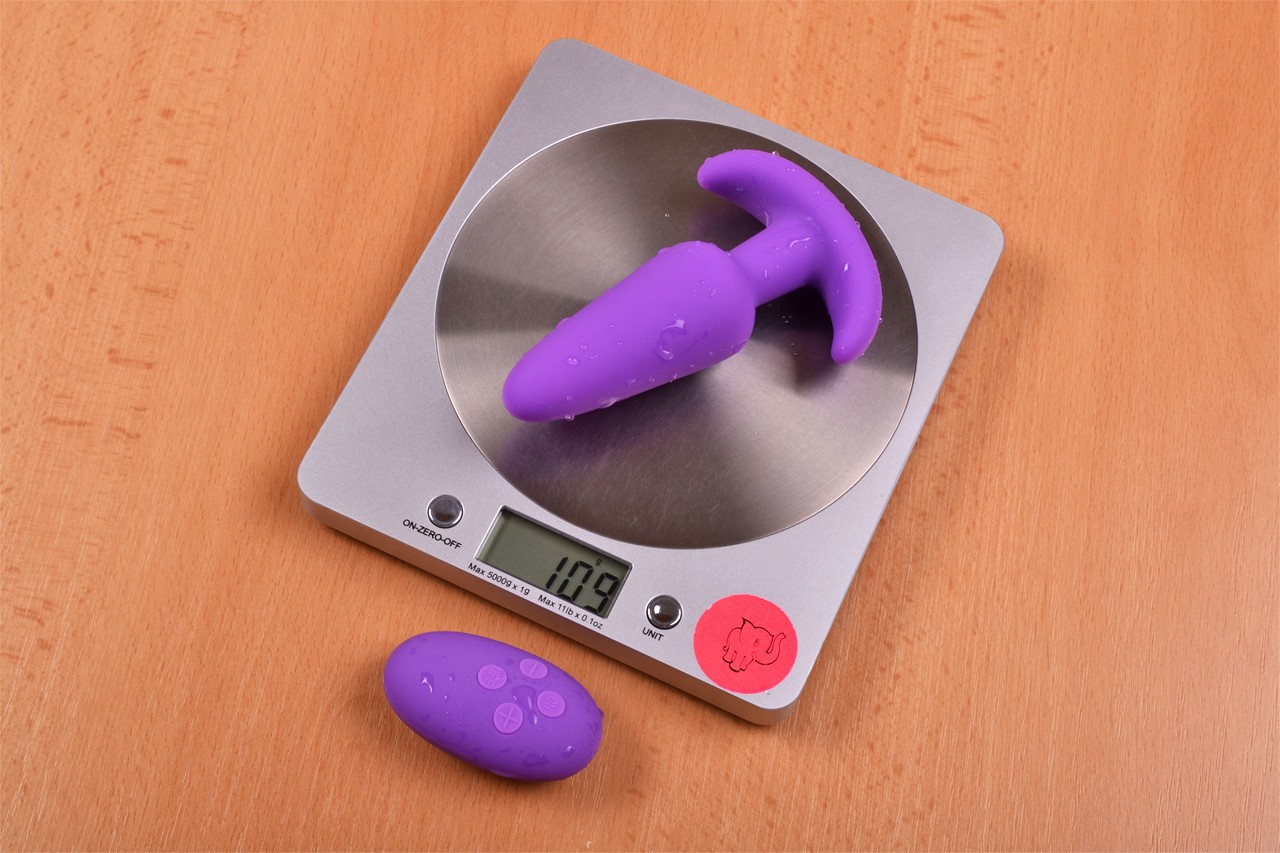 Vibrační anální kolík Orchid Zen s ovladačem, starší verze, na váze