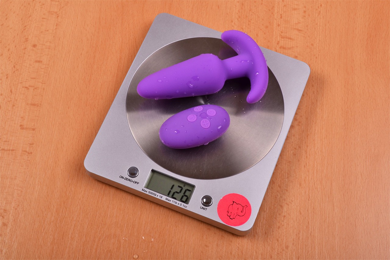 Vibrační anální kolík Orchid Zen s ovladačem, starší verze, na váze