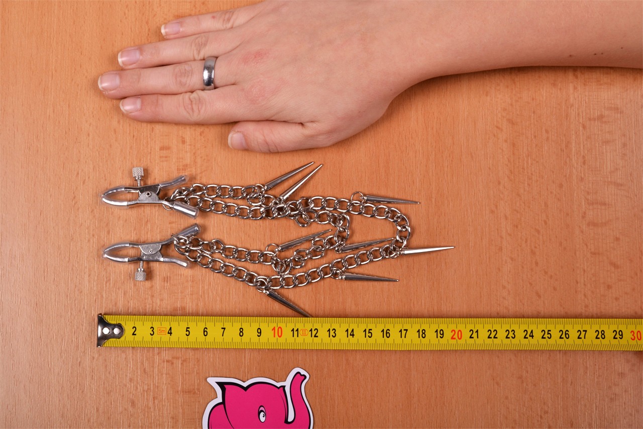 Svorky na bradavky Stalactite, rozměry